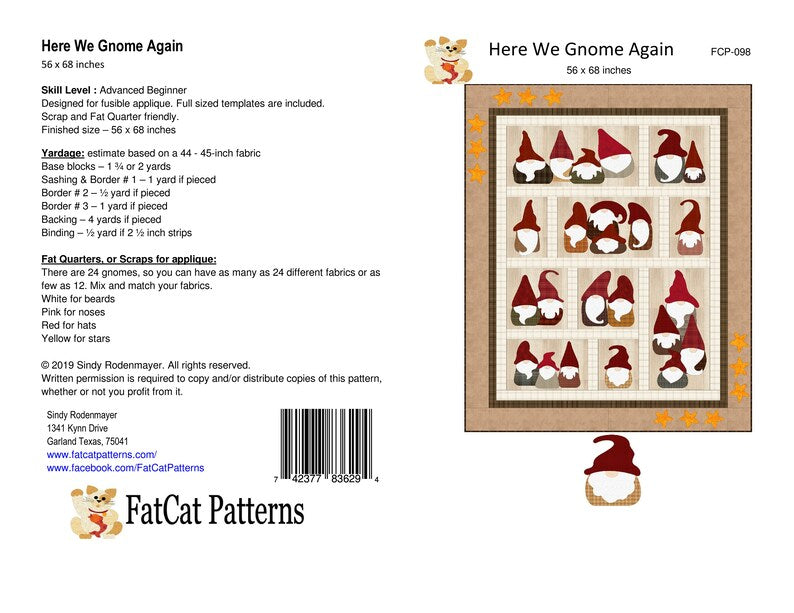 Here We Gnome Again Pattern FCP098