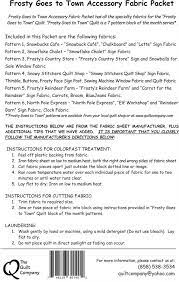 Frosty Goes to Town Accessory Fabric Pack THQFROST108