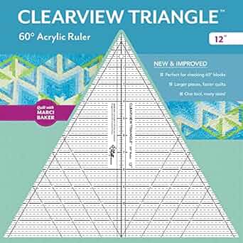 Clearview 60 degree Triangle Ruler CT20330