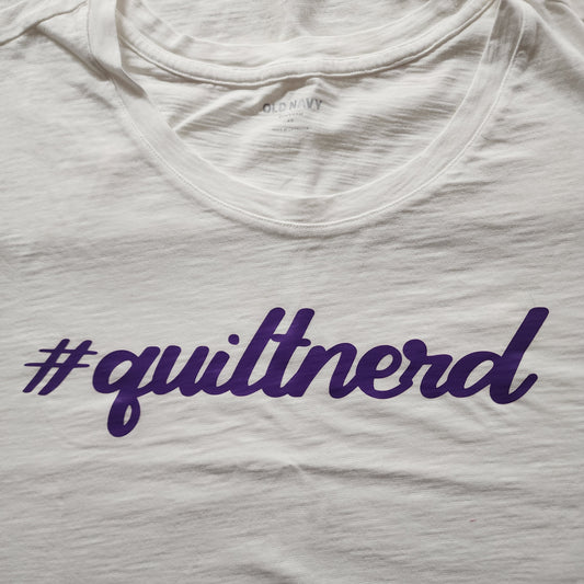 Tshirt, shirt sleeved, crew neck, white, 4x #quiltnerd