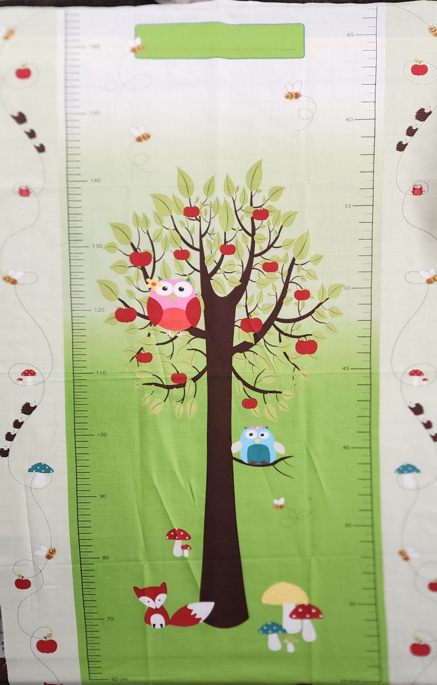 Owl Growth Chart Panel by Stof Fabrics WO4505-606