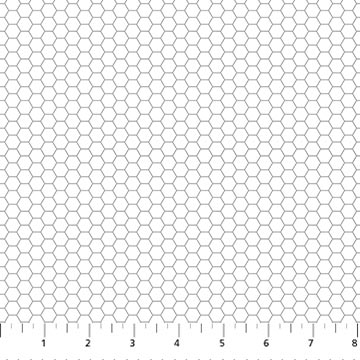 Northcott Beecroft Honeycomb White 26677-10