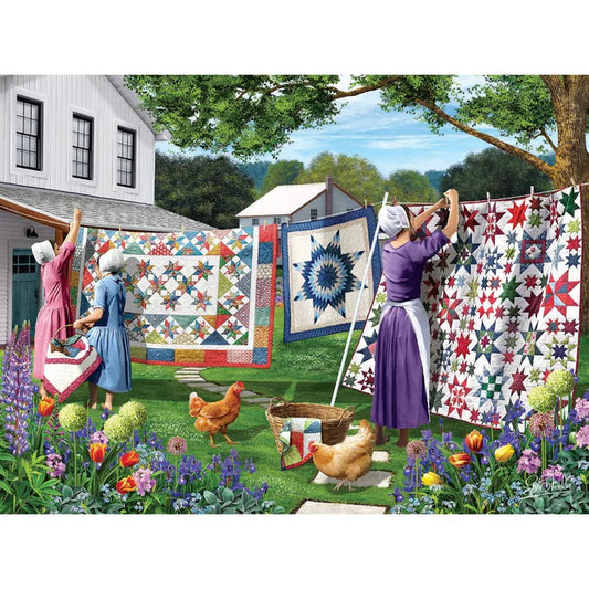 Quilts in the Backyard 500 piece puzzle SUN42077