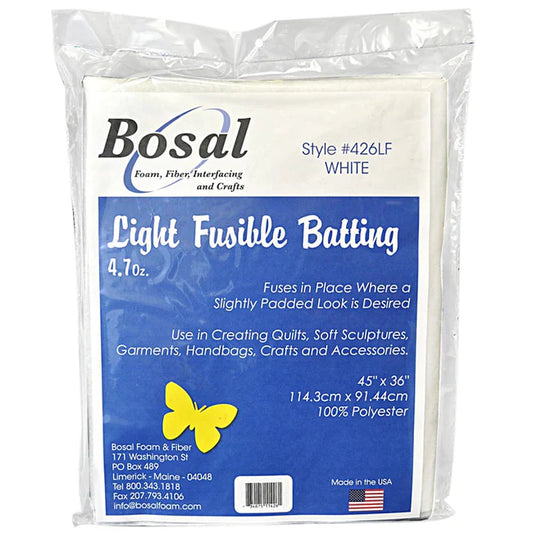 Single Side Fusible Batting 45" x 36" pkg BOS426LF