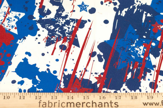 Playful Prints by Fabric Merchants American Art red/white/blue 74-11943