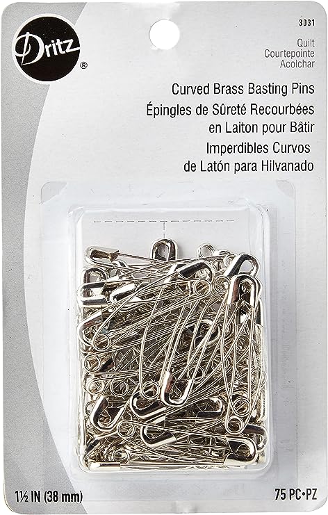 Dritz Curved Brass Basting Pins 3031