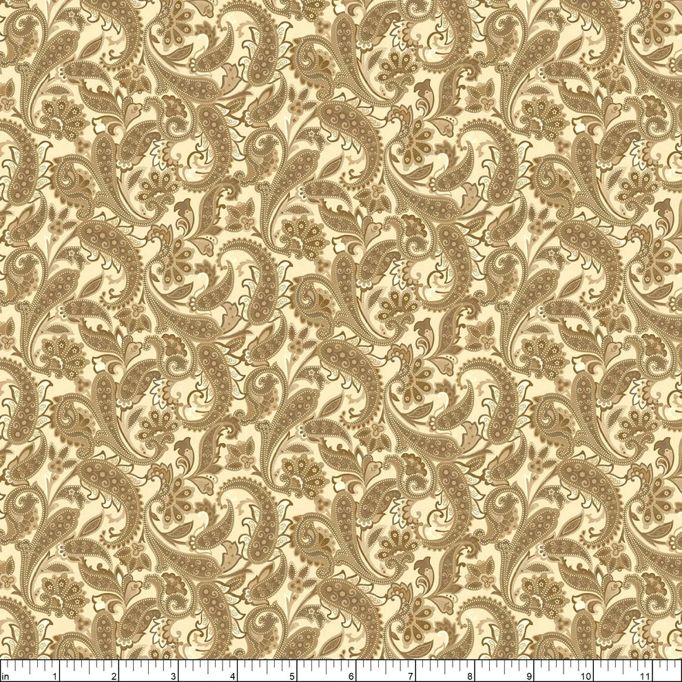 3 yd cut Benartex Winter Tonal Paisley 9644-303yc