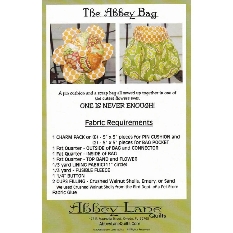 The Abbey Bag pattern 113