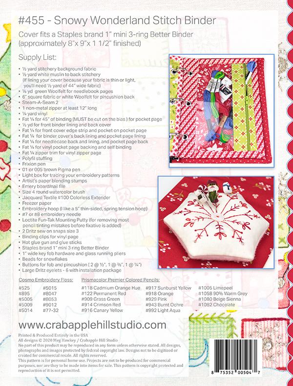 Snowy Wonderland Stitch BInder 455