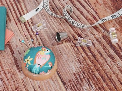 Wooden Base Pincushion MRPINCDB