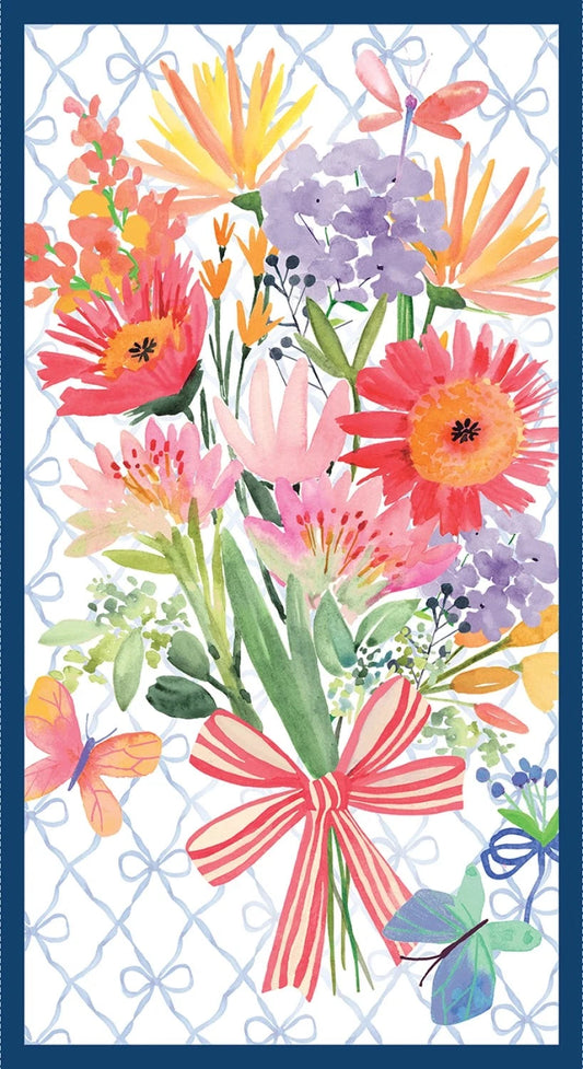 Blank Quilting Bows & Blooms Panel 4543P