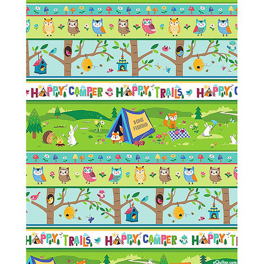 Benartex Happy Camper Multi Stripe 12842-99