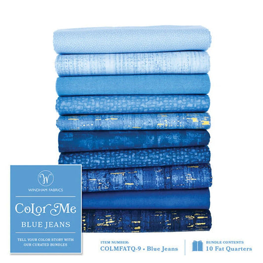 Windham Fabrics Color Me Blue Jeans colmfatq-9