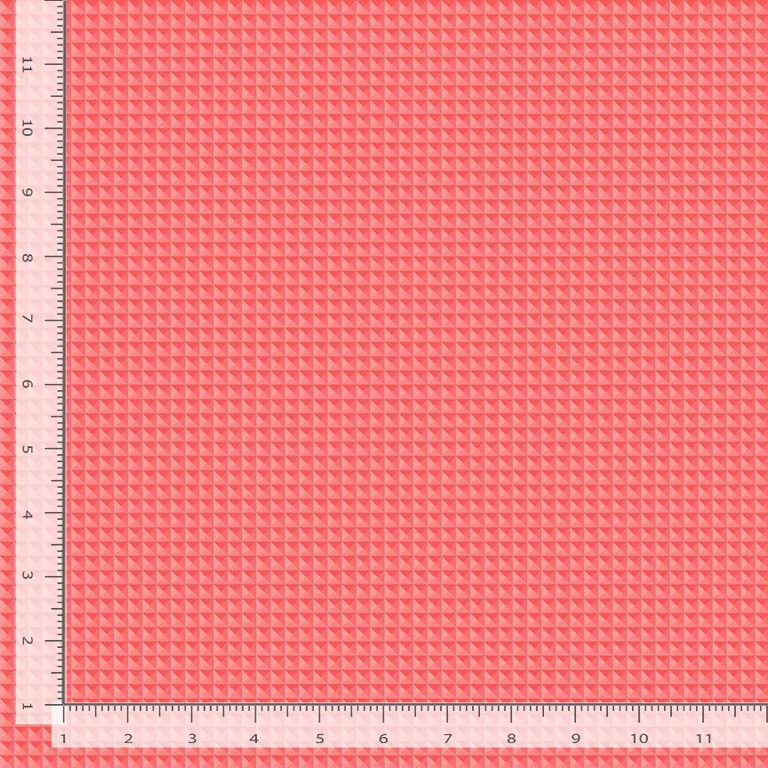 Timeless Treasures Live Boldly 3D Grid 2920 Coral