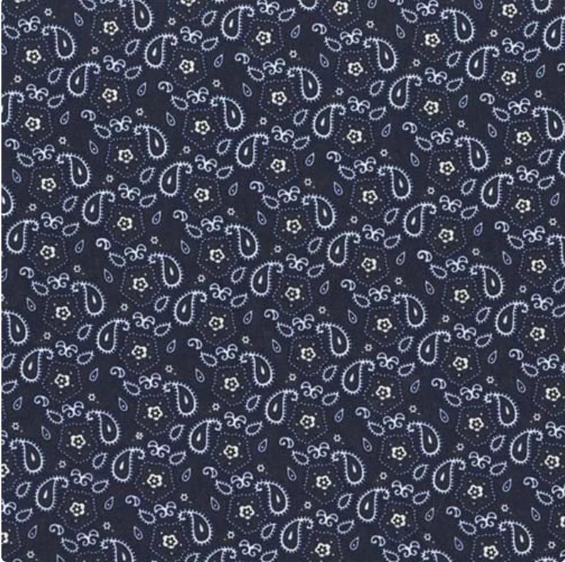 Michael Miller Bandana Ditzy Navy CX-1589