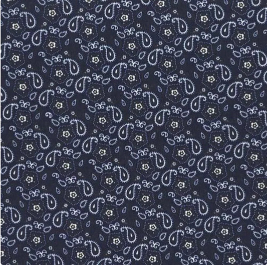 Michael Miller Bandana Ditzy Navy CX-1589