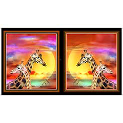 QT Fabrics Safari Giraffe Picture Patches 24" Panel 1649-29546-X