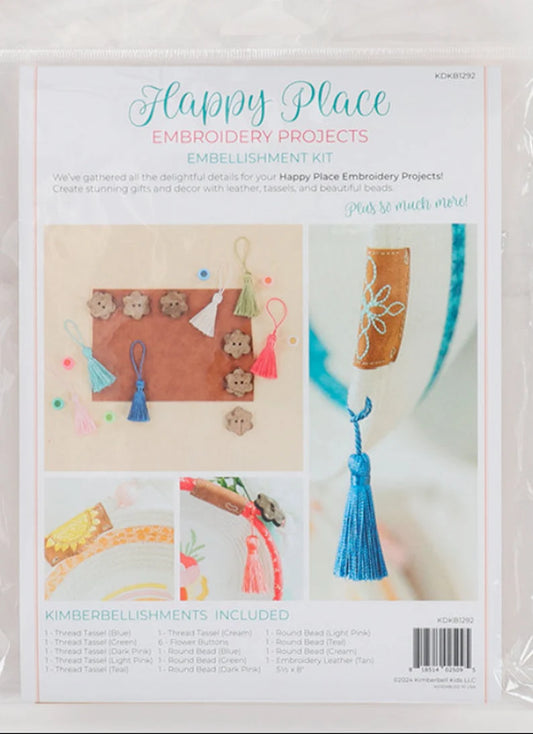 Happy Place Embroidery Projects Embellishment Kit KDKB1292