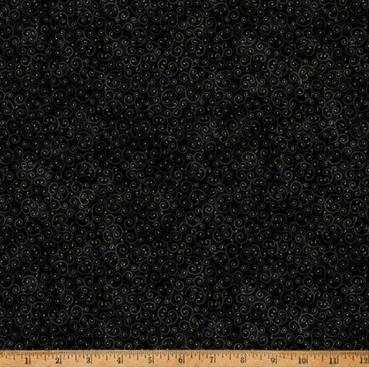 Hoffman Christmas Splendor Dotty Scroll Black/Gold 7784-4G-A9