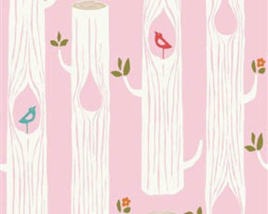 Birch Fabrics JM-16 Tree Stripes Pink