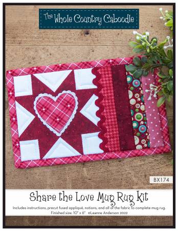 Share the Love Mug Rug WCCBX174