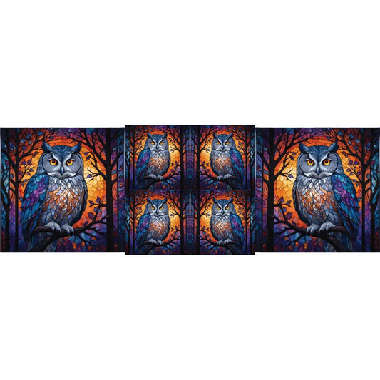 Stained Glass Panel Owl CYS631736