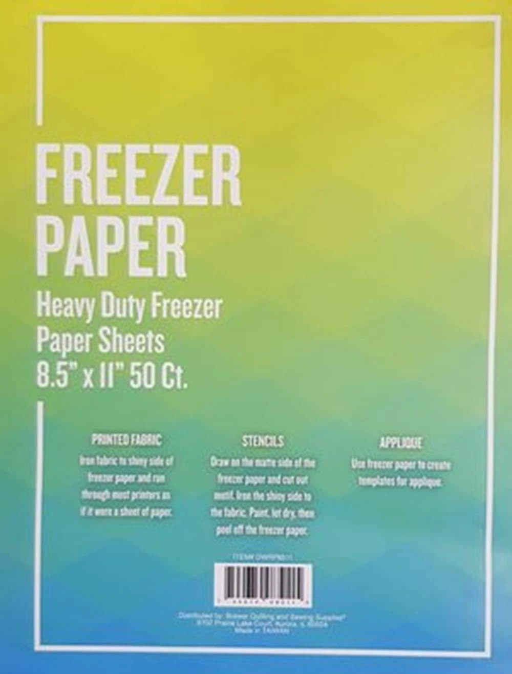 Freezer Paper Sheets 8.5x11in 50 ct DWRP8511