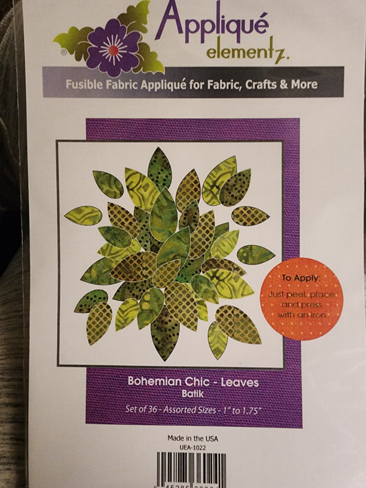 Applique Bohemian Leaves Batik QCIUEA-1022