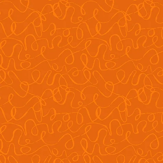 Andover Scribbles 8889-O  Tangerine