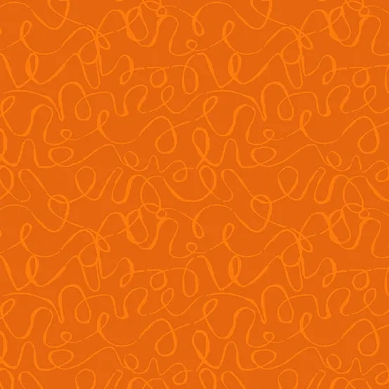 Andover Scribbles 8889-O  Tangerine