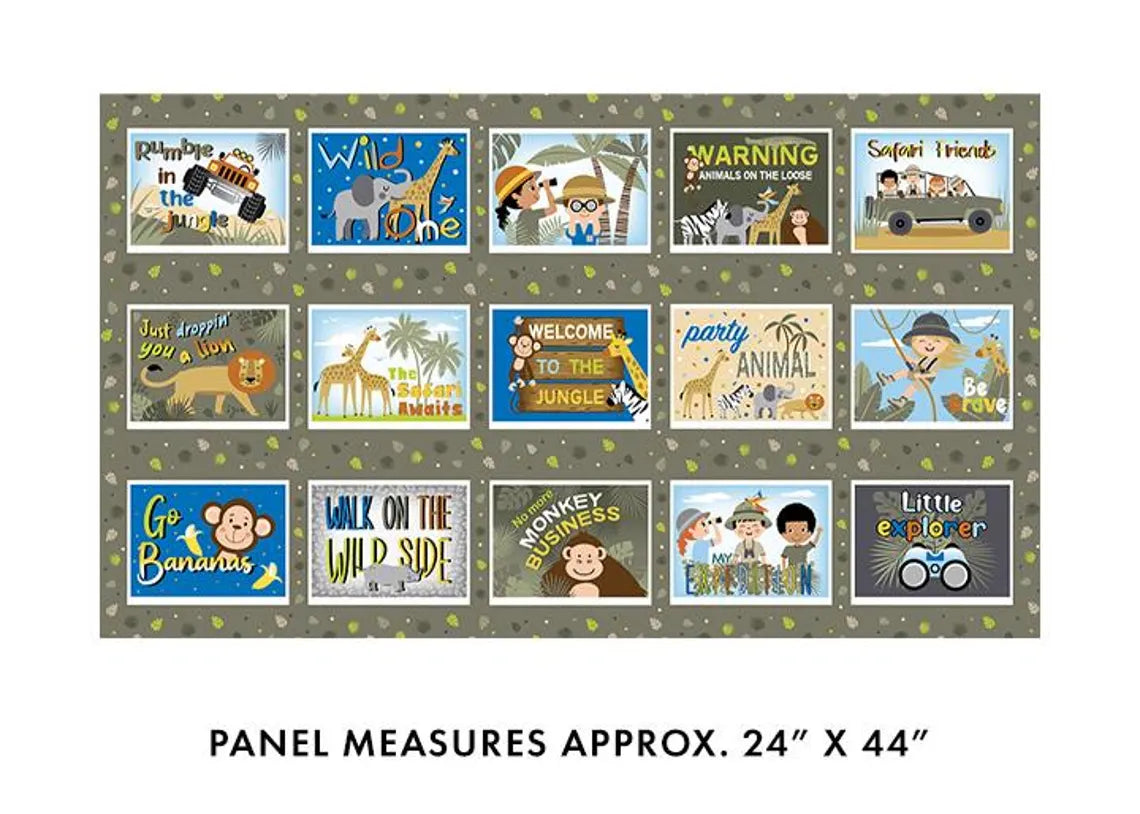 Benartex Safari Adventure - Safari Boxes Panel  12948-47