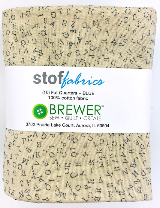 Stof Blue Fat Quarter Bundle 10k STQCFQ11