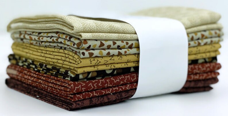 Stof Natural Brown Fat Quarter Bundle 6pk Stof Fabrics STQCFQ13