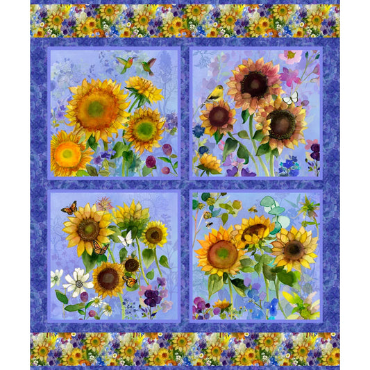 Timeless Treasures Sunflower Song Panel Y944-85