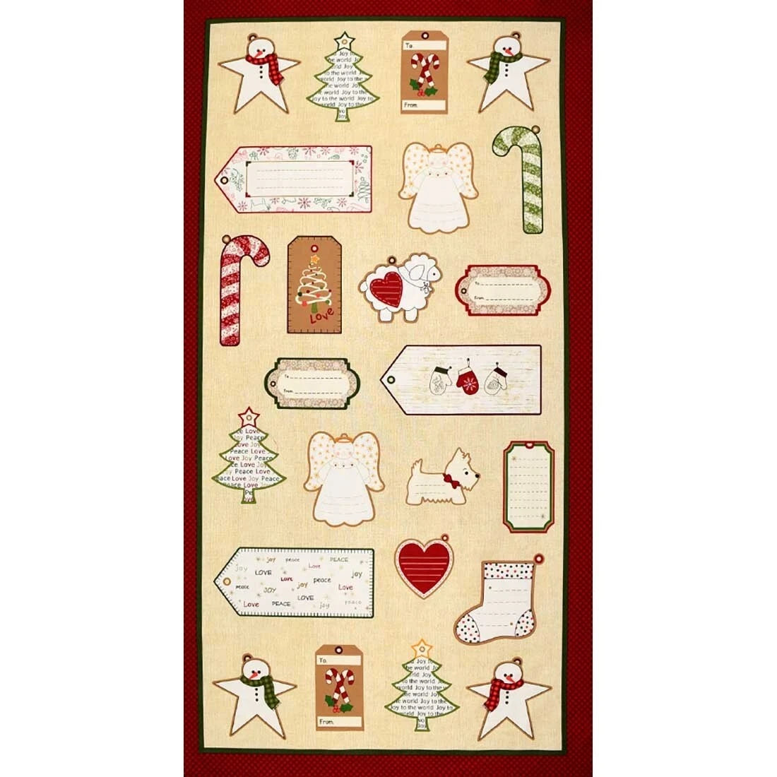 Marcus Fabrics Wrapped in Joy - Christmas Gift Labels R25-2888-0166