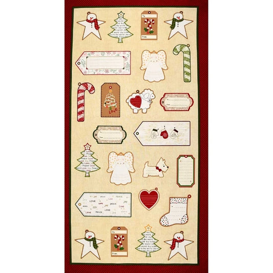 Marcus Fabrics Wrapped in Joy - Christmas Gift Labels R25-2888-0166