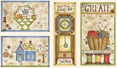 Red Rooster Time to Stitch panel 25455