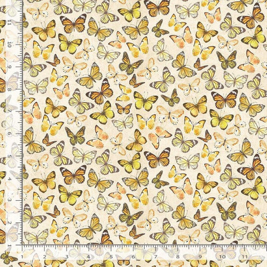 Timeless Treasures Tossed Butterflies 3367-Cream-A7