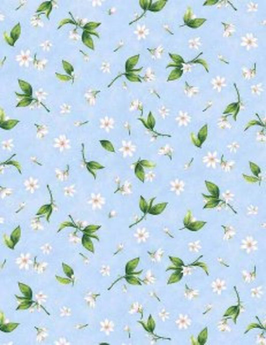 Timeless Treasures Tossed Floral on Light Blue C8023-BLUE-A2