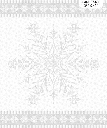 Northcott Shimmer Frost Snowflake 36" Metallic Panel 24194M-90