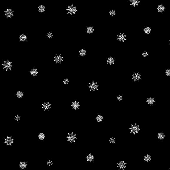 Henry Glass Holiday Happy Place Small Snowflake 295-99 Black