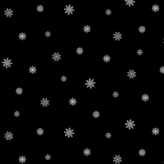 Henry Glass Holiday Happy Place Small Snowflake 295-99 Black