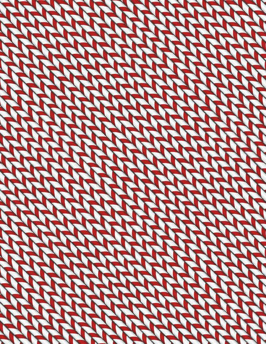 Wilmington Prints Hot Cocoa Bar Peppermint Stripe Red 3017-27601-913