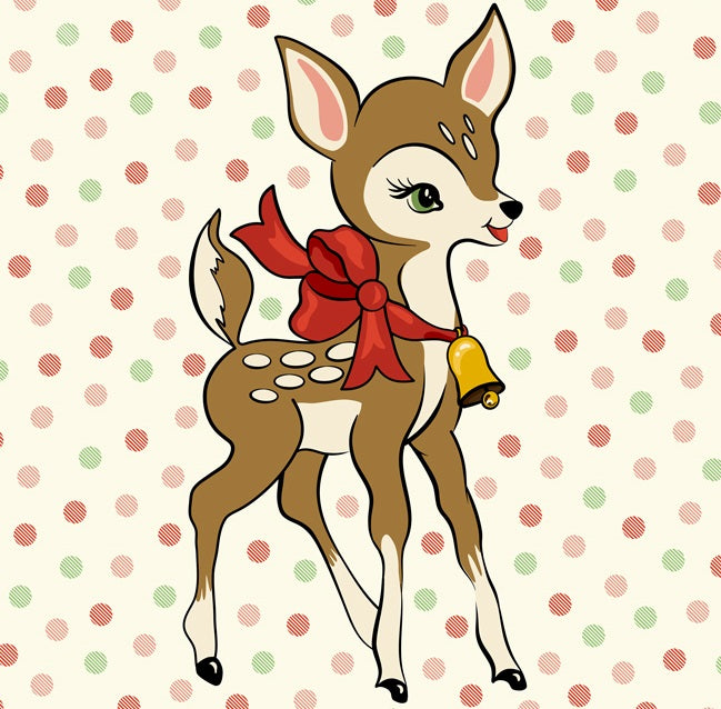 Moda Deer Christmas 54" x 90" Digital Panel 31160P