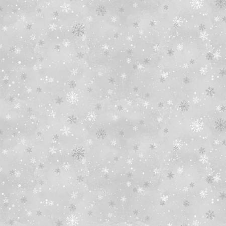 Wilmington Prints Nose to Nose 39686-919 Snowflakes Gray