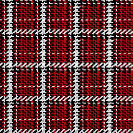 Studio E Midwinter Song 5139-88 Red Woven Plaid