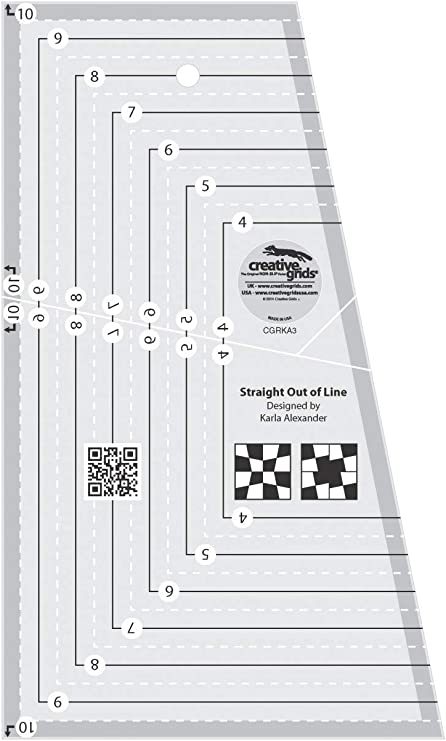 Creative Grids Straight Out Of Line 6in x 10in Ruler CGRKA3