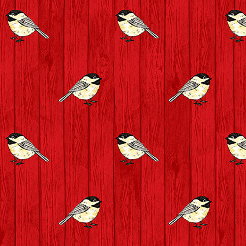 Studio E Chickadee Christmas Choir 6432-88 Red