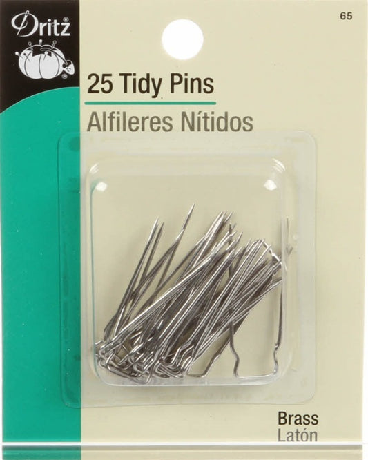 Dritz Tidy Pin Plated Brass 25ct 65