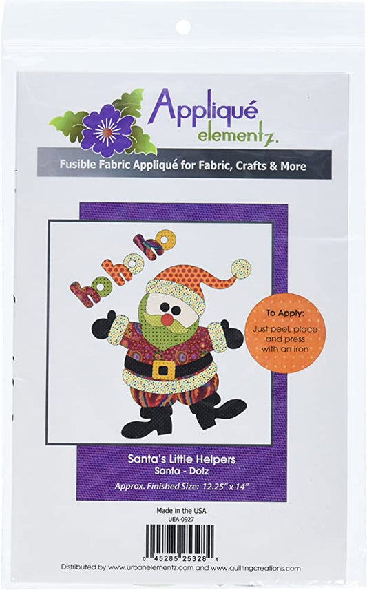 Santa's Little Helpers  Santa Applique UEA-0927